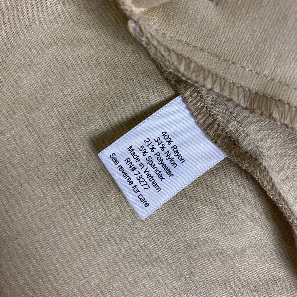 Croft & Barrow Blazer Jacket Women's Size Large Tan Beige Open Front Stretch - Picture 5 of 9